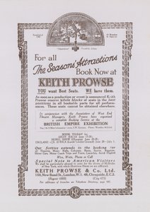 Annonse for Keith Prowse av English School