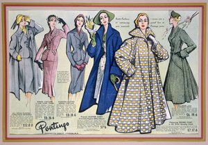 Annonse for Pontings Spring Collection, 1950-tallet av English School