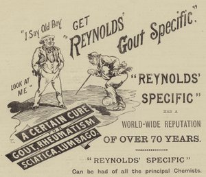 Annonse for Reynolds' Specific (gravering) av English School