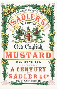 Annonse for Sadlers Old English Mustard av English School