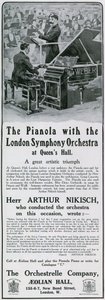 Reklame for pianola av English School
