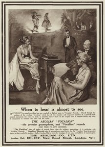 Annonse for Aeolian Vocalion-grammofonen av English School