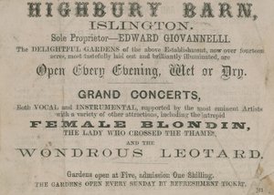 Annonse for Highbury Barn Tavern av English School