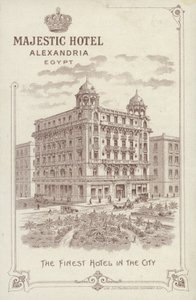 Annonse for Majestic Hotel, Alexandria, Egypt av English School