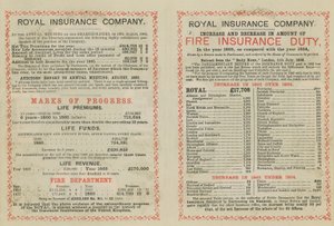 Annonse for Royal Insurance Company av English School