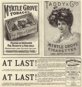 Reklame spredte seg fra The Graphic Christmas Number 1896