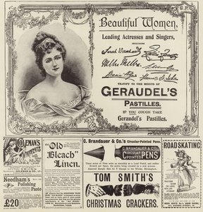Reklame spredte seg fra The Graphic Christmas Number 1896