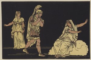 Æneas og Didos skygge (fargelitografi) av English School