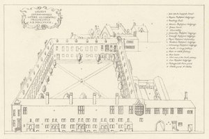 Luftfoto av Gresham College i City of London av English School