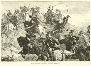 Affære mellom Uhlans og Chasseurs dAfrique, august 1870 av English School