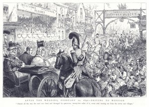 Etter bryllupet, 10. februar 1840, kjører til Windsor av English School