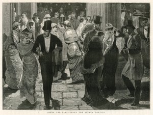 Etter stykket - under Lyceum Portico av English School