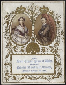 Albert Edward, prins av Wales, og prinsesse Alexandra av Danmark av English School