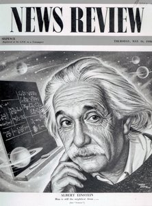 Albert Einstein på forsiden av 