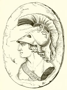 Alkibiades, fra en gammel skulptur (gravering) av English School