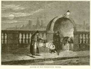 Alkovene til Old Westminster Bridge av English School