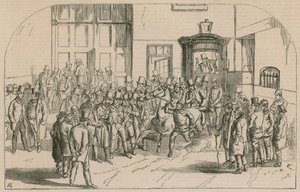 Aldridges Horse Repository, vestsiden av St Martins Lane, nær Long Acre av English School
