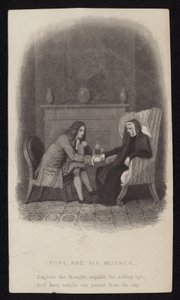 Alexander Pope og hans mor av English School