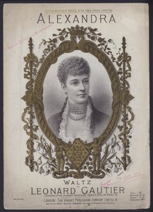 Alexandra, en vals av Leonard Gautier (farge litho) av English School