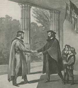 Alfred, Lord Tennyson, ønsker Giuseppe Garibaldi velkommen til sitt hjem på Isle of Wight av English School