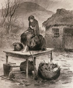 All That Is Left: Scene at a Mayo Eviction, fra en skisse av Claude Byrne, fra 
