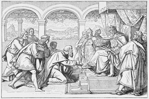 Ambassadors of Haroun al Raschid (ca. 766-809) før Charlemagne (768-814), fra The History of France, av Emile de Bonnechose, utgitt av Ward, Lock and Co, London av English School
