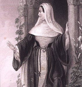 En abbedisse, ca. 1845 (gravering) av English School
