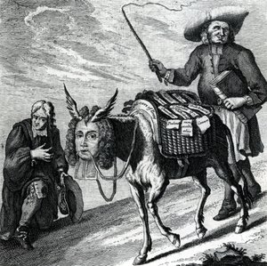 En esel lastet med kirkelige preferanser, 1737 av English School