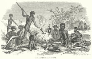 En australsk fest (gravering) av English School