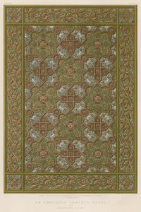 Ein geprägtes Lederpaneel von Habenicht, Wien von English School