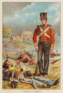 En hendelse av Waterloo (farge litho) av English School