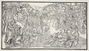 An Irish Chiefs Last Fight, 1581 (sepia-bilde) av English School