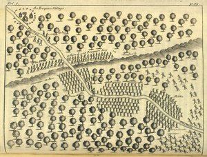 En Iroquese-landsby, 1703 av English School