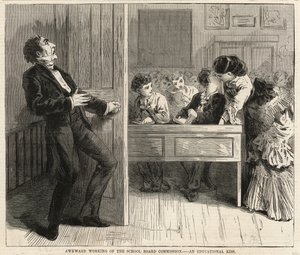 Et pedagogisk kyss (gravering) av English School