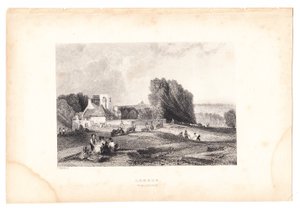 En gravering av London fra Highgate, rundt 1800 (gravering) av English School