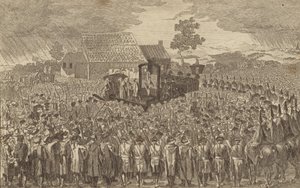 En nøyaktig visning av henrettelsen av Lord Ferrers av English School