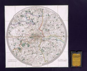 En ordinansundersøkelse av London (farge litho) av English School