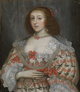 En uidentifisert ung dame fra Karl Is tid, ca. 1635 (oljemaleri) av English School