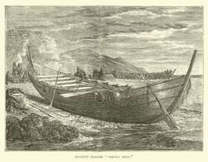Gammelt dansk vikingskip av English School