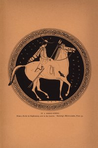 Antike griechische Erziehung: In einer Reitschule (Lithografie) von English School