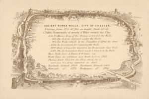 Gamle romerske murer i Chester (lito) av English School