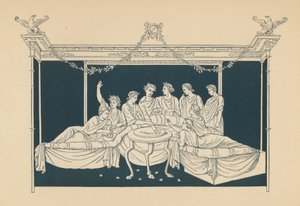 Antikkens Roma: Gamblere (fargelitografi) av English School