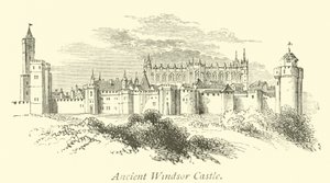 Gamle Windsor Castle av English School