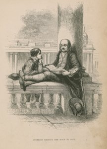 Anderson leser Bibelen for Jack; illustrasjon fra Poor Jack av Frederick Marryat av English School