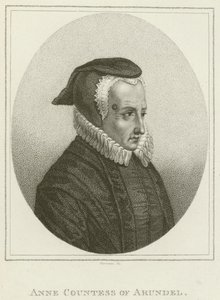Anne, grevinne av Arundel (gravering) av English School