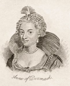 Anne av Danmark, fra 'Crabb's Historical Dictionary', utgitt 1825 av English School