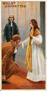 Kunngjøring om dronning Victorias tiltredelse av English School