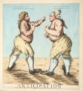 Forventning, pub. 1784 (håndfarget etsning) av English School