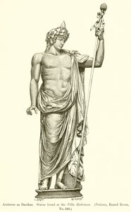Antinous som Bacchus. Statue funnet ved Villa Hadriana. (Vatikanet, rundt rom, nr. 540) av English School