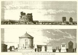 Via Appia: In ihrem aktuellen Zustand und restauriert von M. Ancelet von English School